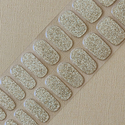UV Gel Nail Stickers Set - Gold Glitter