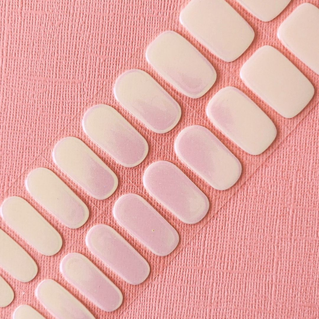 UV Gel Nail Stickers Set - Pearlescent Pink
