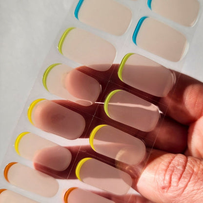 UV Gel Nail Stickers Set - Pastel Stripe
