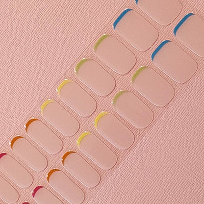 UV Gel Nail Stickers Set - Pastel Stripe