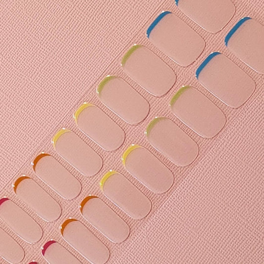 UV Gel Nail Stickers Set - Pastel Stripe
