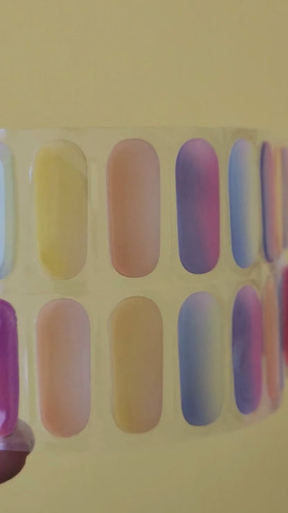 UV Gel Nail Stickers Set - Rainbow Pastel