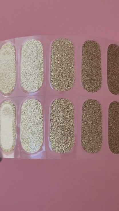 UV Gel Nail Stickers Set - Gold Glitter