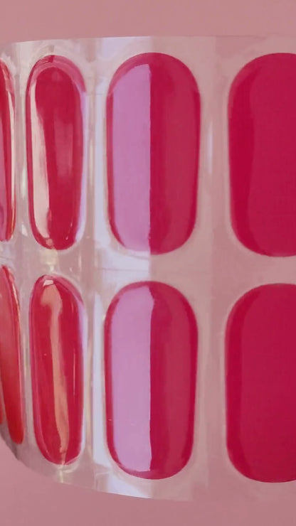 UV Gel Nail Stickers Set - Red