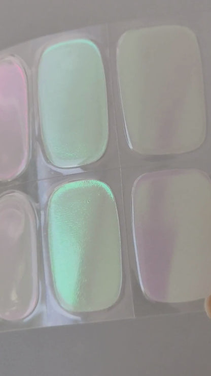 UV Gel Nail Stickers Set - Pearlescent Pink